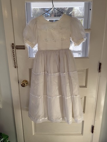 White satin organza girls - organza, girls'