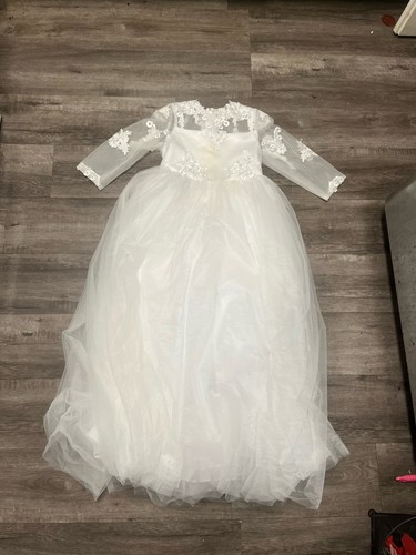 White lace formal dress - dress, long