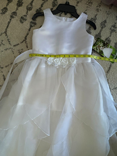 Girls white sleeveless formal - girls,