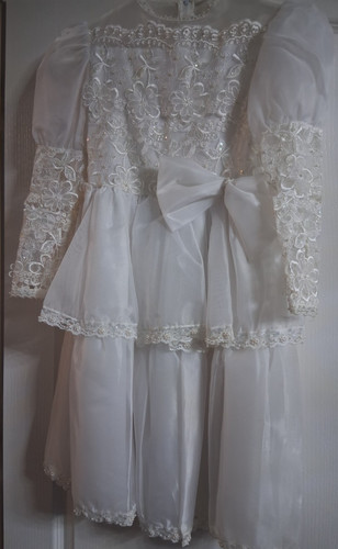 Girls white flower girl - flower, first