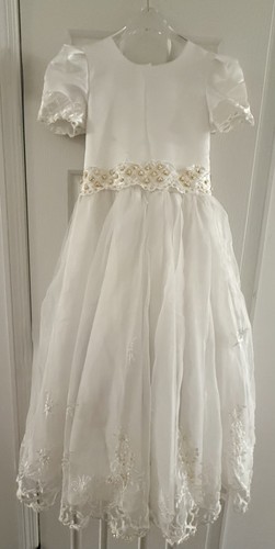 White flower girl dress evelyn - white,