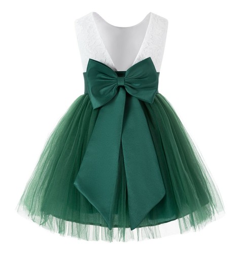 Backless lace flower girl - backless,