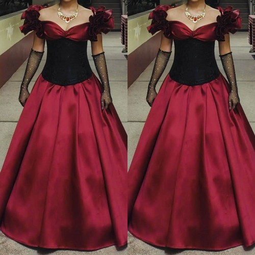 Off shoulder ruffled satin - off‑shoulder,