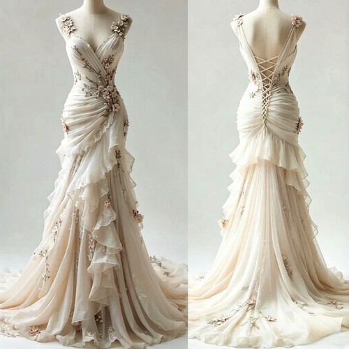 Vintage line prom - a-line,