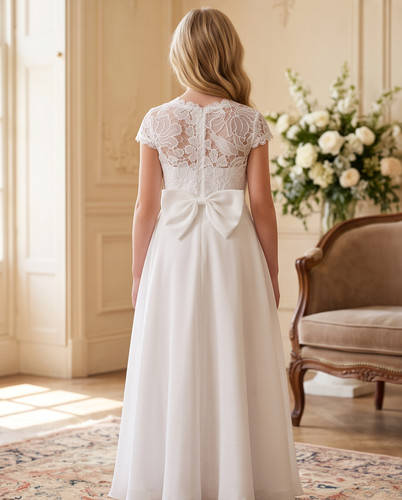 Girls lace communion dress - girls, |