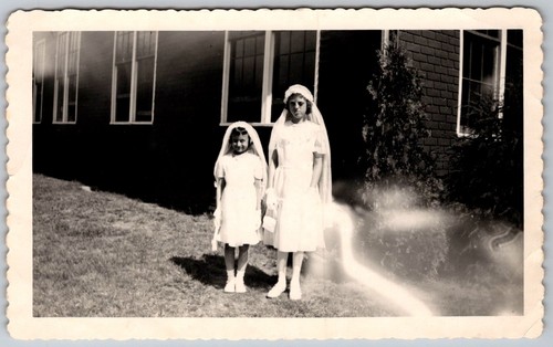 Vtg snapshot girls first - vtg, b&w