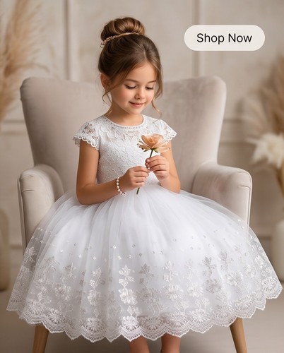 White lace floral embroidered - white,