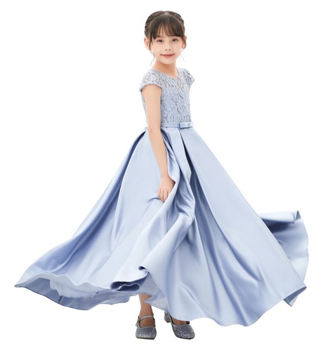 Satin flower girl dress ivory - girl,