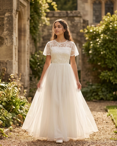 Vintage white lace first - vintage,