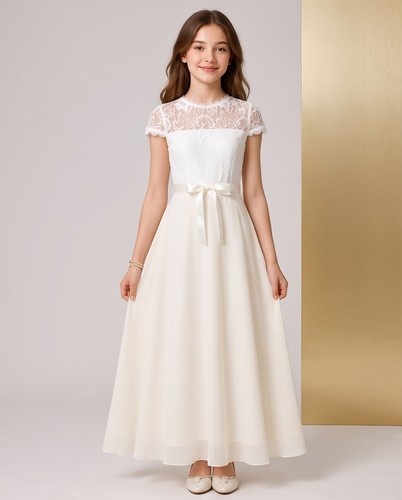 Girls white lace - white, communion