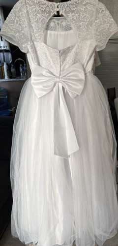 White lace tulle formal - &,