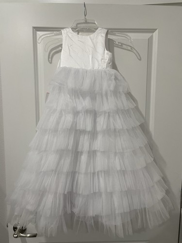 House white tulle flower - white,