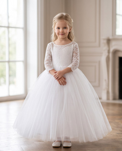 Girls lace tulle first holy - lace,