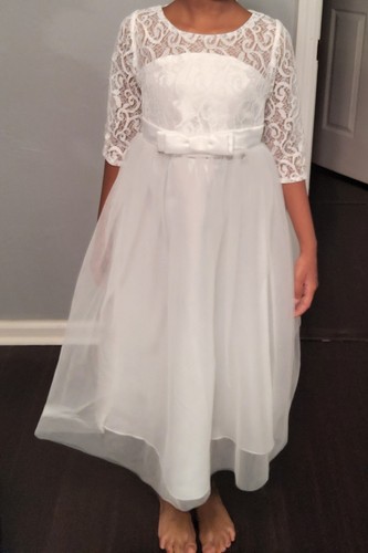 Girl white first communion - first,