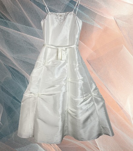 Mary bridal white - white, satin